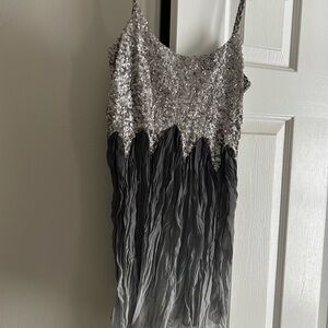 BKE Glittering Silver and Black Camisole